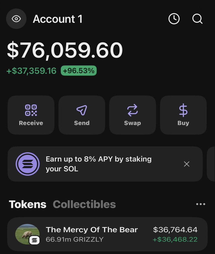 GRIZZLY is making waves printing massive profits on my Alpha telegram group  🚀🏆 Fams are celebrating as well 🥳🥳 #solana #memecoin #BTCUSDT $Crypto  #P2P $ATH $AUSD $DOGE $ATX $USDT #BTCUSDT #ETHEREUM