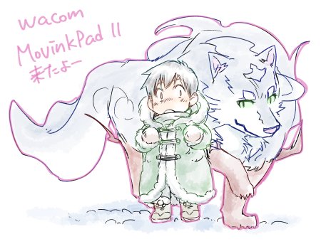 試し描き。操作に慣れる必要がある。窓とは微妙に違うのな