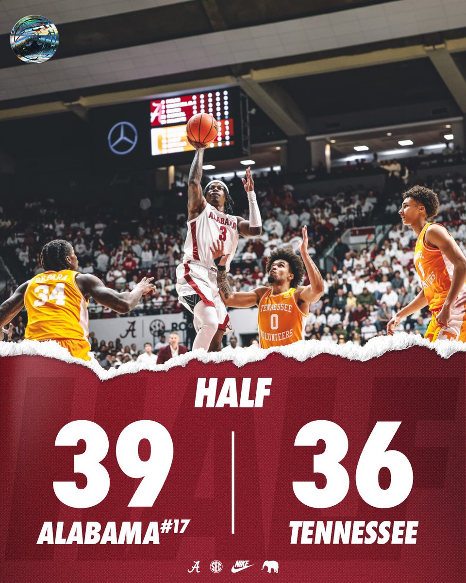 Halftime at Coleman.

#RollTide | #BlueCollarBasketball