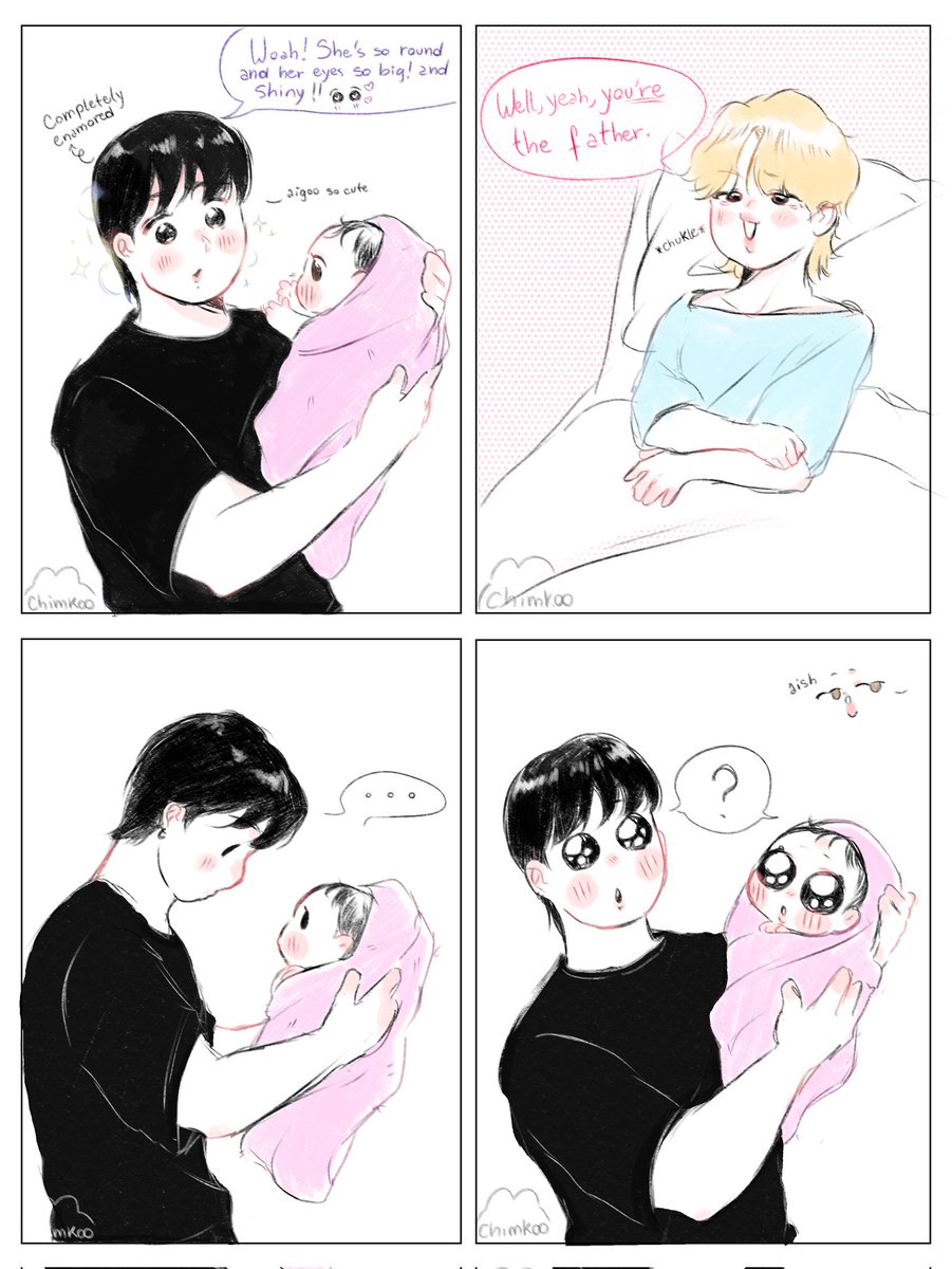 ChimKoo_0613's tweet image. 👶🏻🐰²

#jikookfanart
