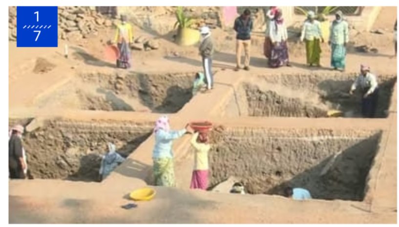 Perfect straight lines of pits. Highest appreciation to the skills of excavation team at Lakkundi, Karnataka. God bless them for their neat and clean work. This is the true education of giving the best.