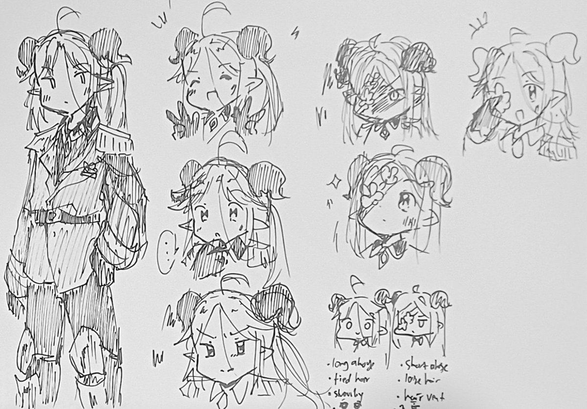 Old doodlepage of Valerie (+Morrian) .... he really is like mother like son