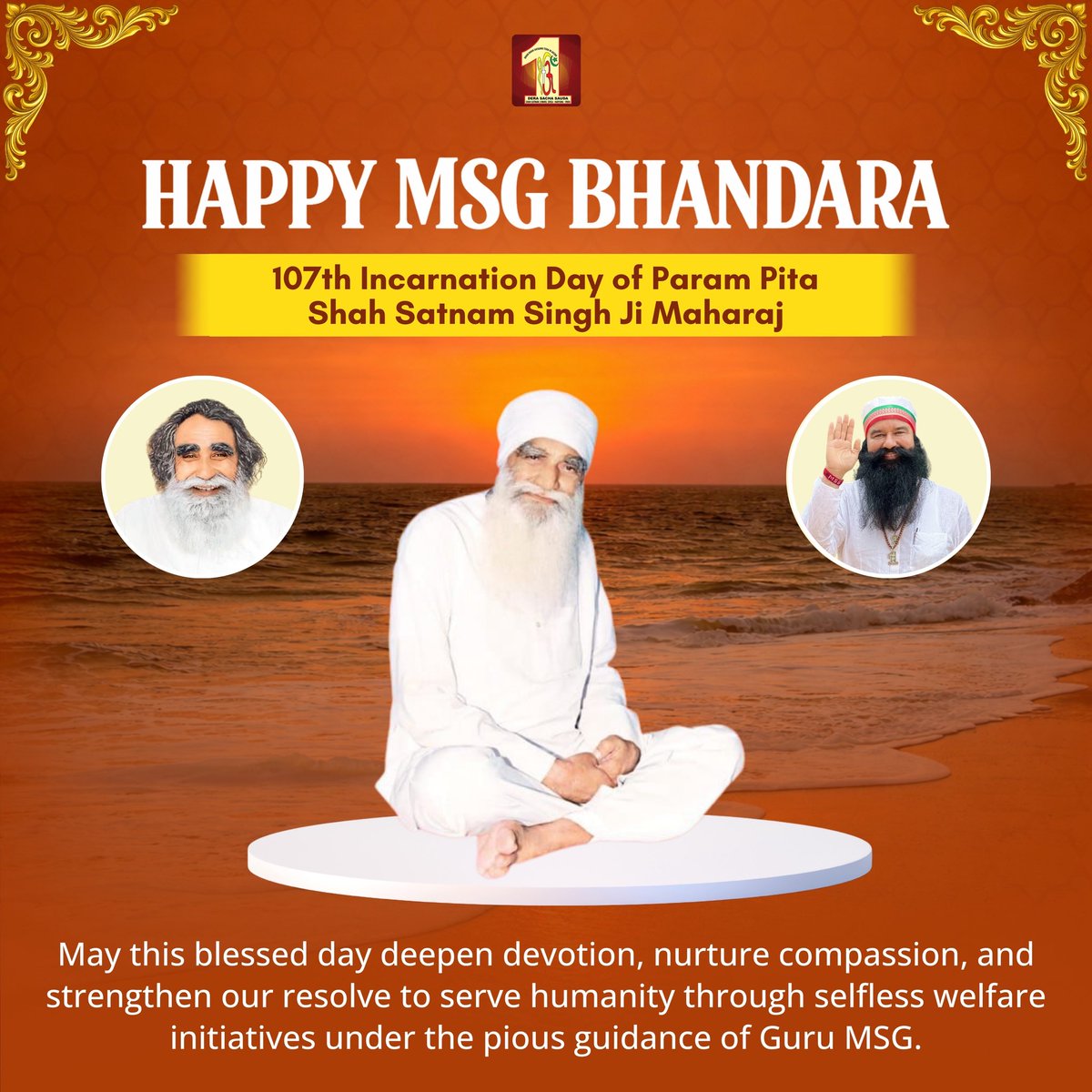 mr_jaikumar97's tweet photo. Congratulations to all on the 107th Incarnation Day of Param Pita Shah Satnam Singh Ji Maharaj. 
Happy MSG Bhandara to all ! 

#ShahSatnamJi #MSGBhandara https://t.co/00XUkazyM0