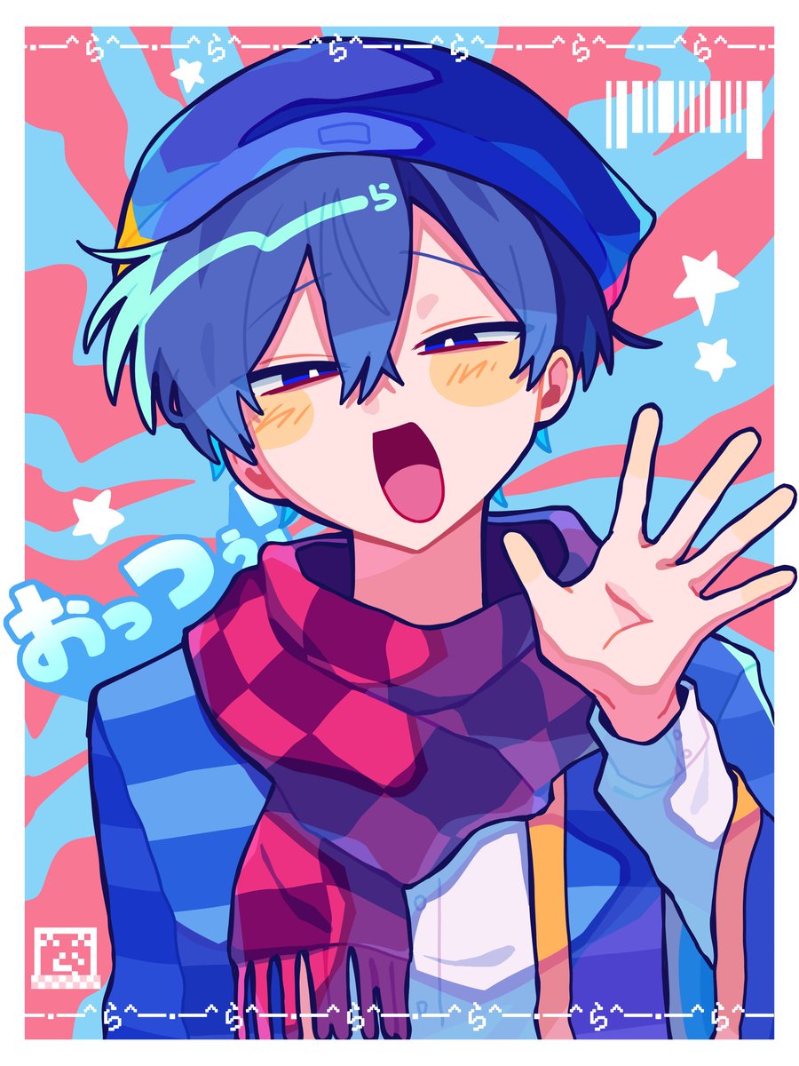 pienpoyolu_330's tweet photo. 🧣💙 #い・らくすと https://t.co/dITh9IQsH6