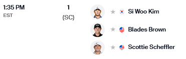 mdstrobe's tweet image. Tomorrow's final group @theamexgolf is must-watch. I'll be watching from the snow in Indiana.

Si Woo Kim, leading at -22. Blades Brown, 18-year-old and Scottie, best player in the world.

See you Sunday #PGATour  ⛳