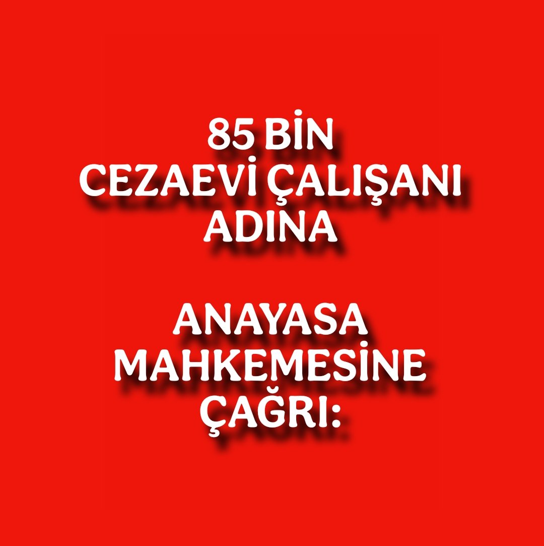 85 BİN CEZAEVİ ÇALIŞANI ADINA ANAYASA MAHKEMESİ’NE ÇAĞRI
Ben, infaz koruma memuru Mustafa Balık.
Cezaevi Sendikası’nın kurucusu/ geçici başkanıyım.

Türkiye genelinde görev yapan yaklaşık 85.000 ceza infaz kurumu çalışanı, yıllardır Anayasa’nın 51. maddesinde güvence altına