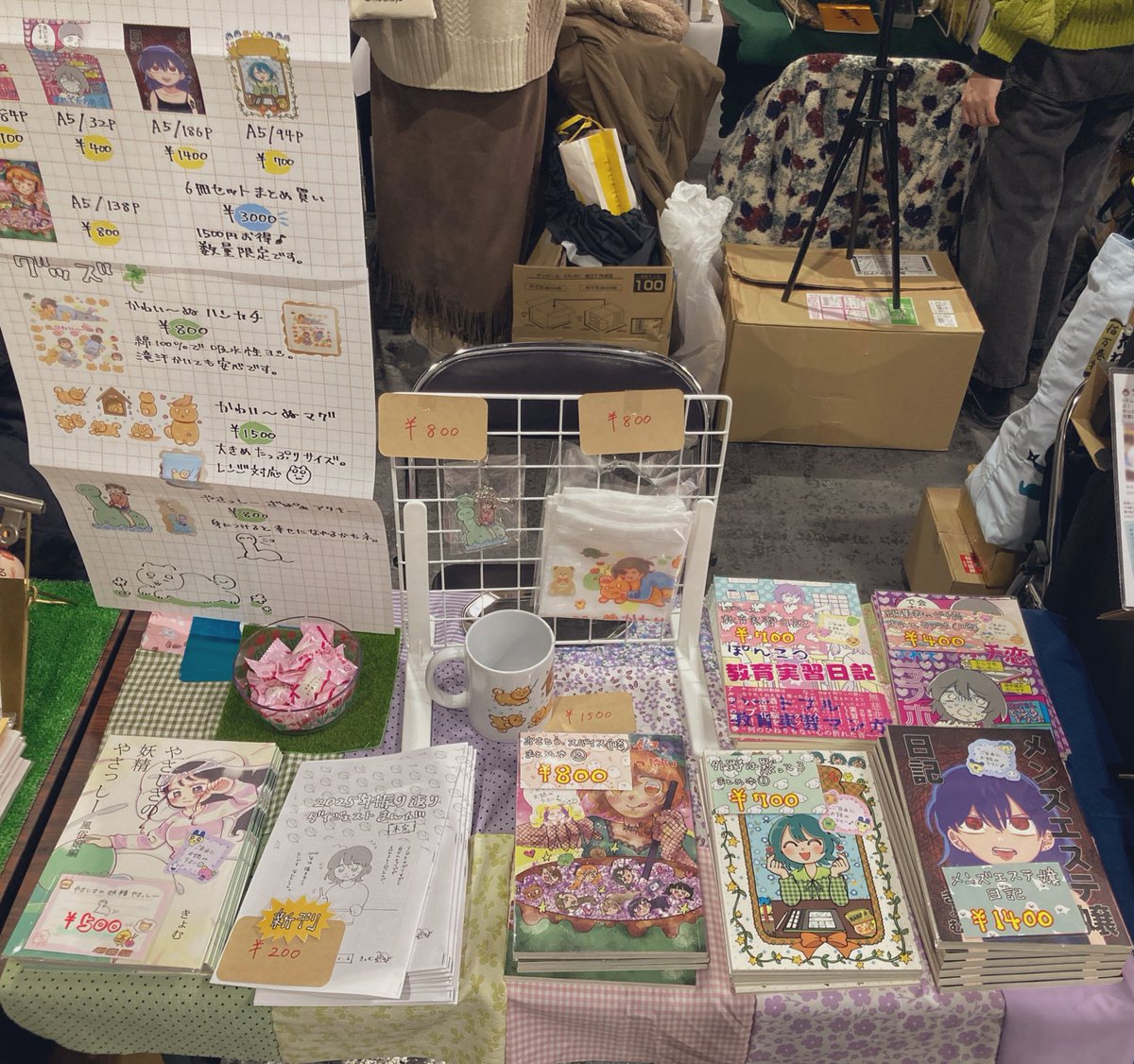 _killyom's tweet photo. やっとこさ設営完了しました！よろしくお願いしますー https://t.co/HfRs4dmwO7