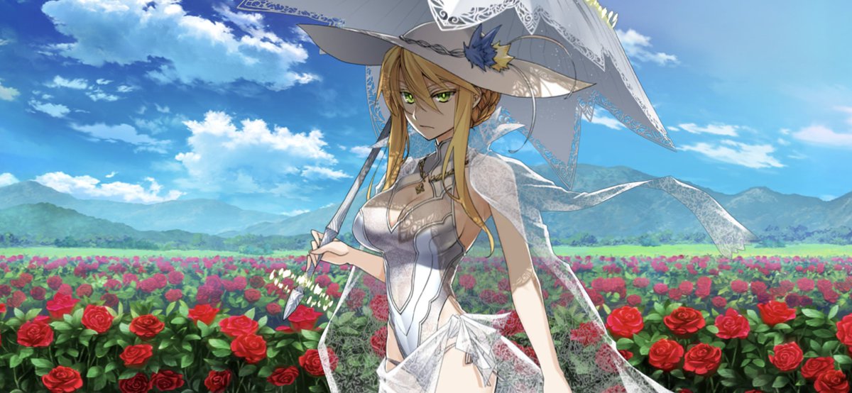「薔薇の花畑 誰が一番似合うか選手権」|りくまる🍙🍙のイラスト