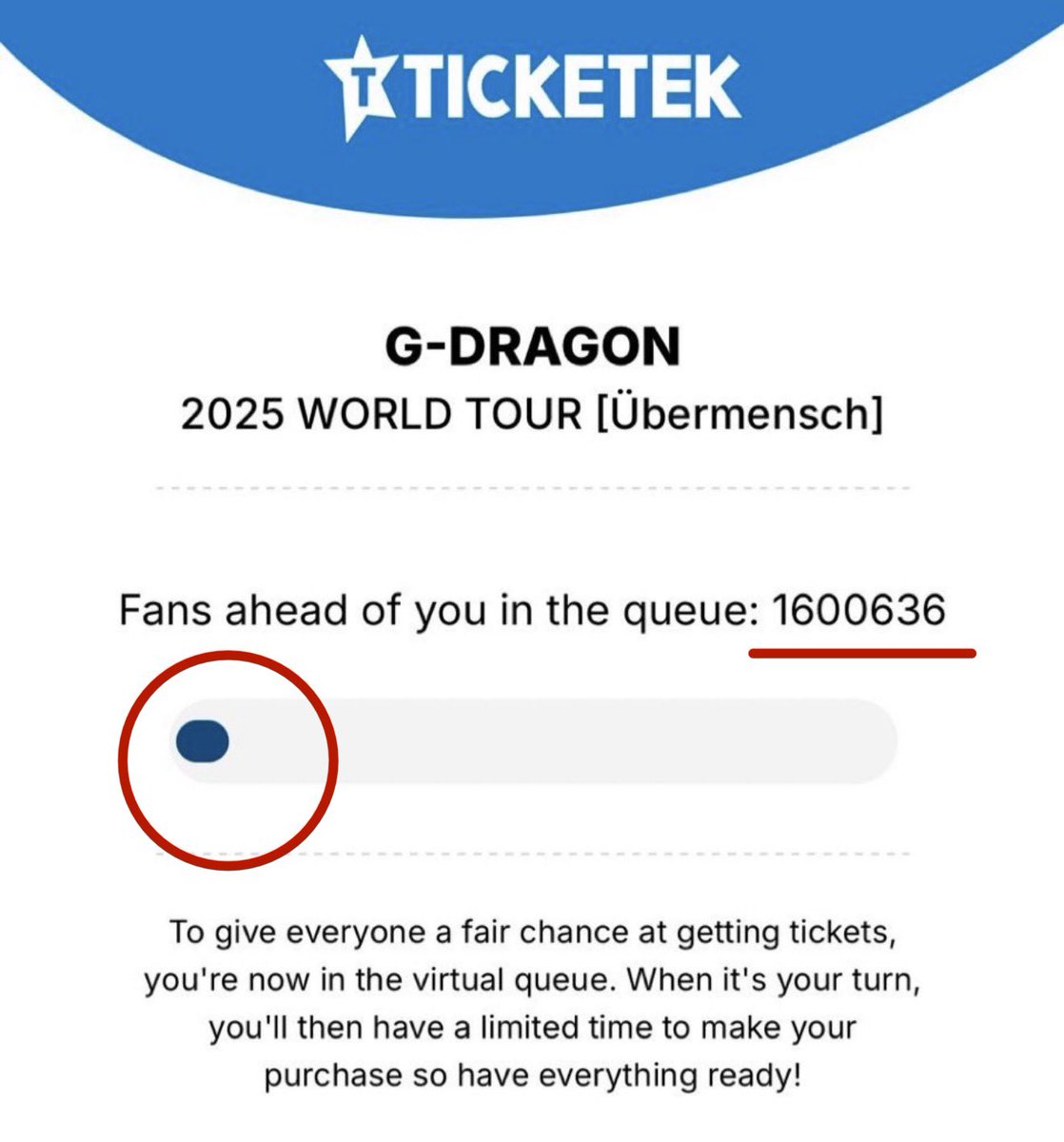 Wait 1.6m people queuing but the bar was sooo short??!! Seems that the editing is failed badly here 😂