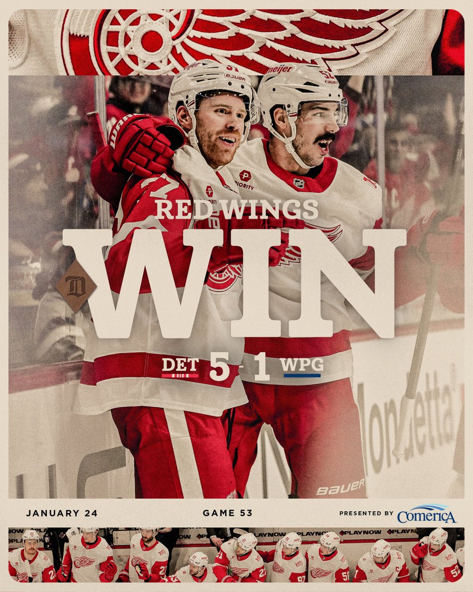 DetroitRedWings's tweet photo. THAT'S ANOTHER #REDWINGS DUB! https://t.co/MyMfRAOynC