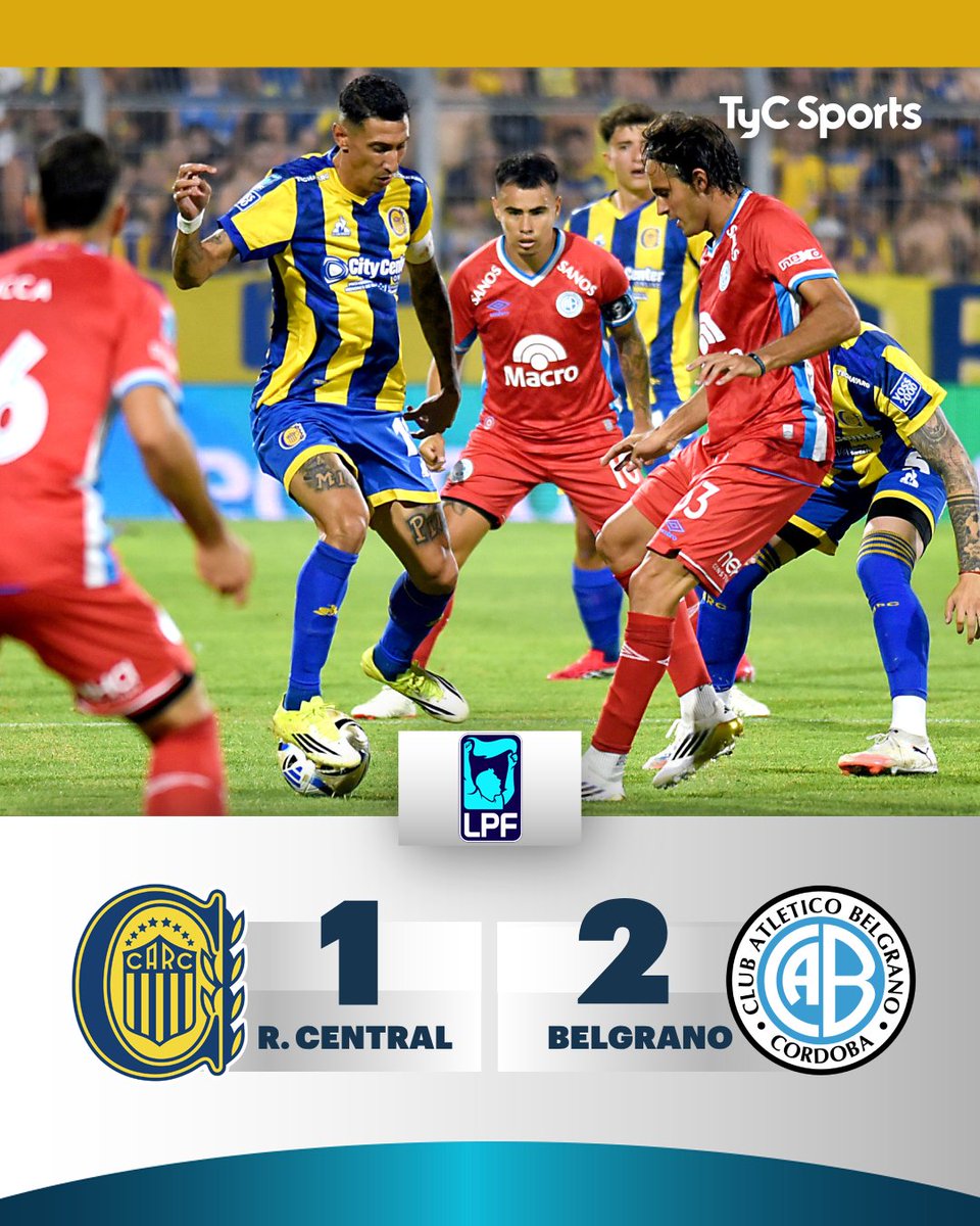 TyCSports's tweet photo. 🏴‍☠️ ¡TRIUNFAZO AGÓNICO DEL PIRATA!

En dos minutos sobre el final del encuentro, Belgrano le arrebató los tres puntos a Rosario Central, que se había adelantado con un penal que Ángel Di María intercambió por gol. Cuando parecía que El Canalla se lo llevaba, primero Mallo en contra e inmediatamente Gutiérrez sacó un zapatazo que se clavó en un ángulo para el delirio de los cordobeses en el marco del debut en el #TorneoApertura
