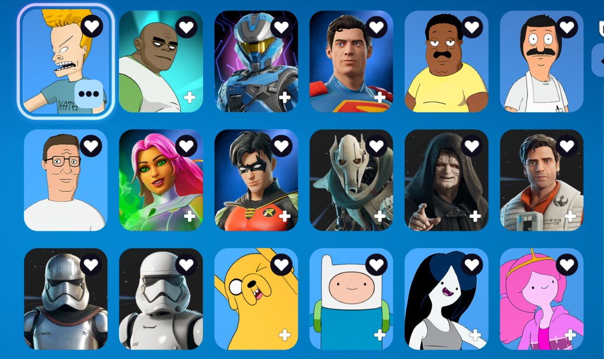 OOCCouchGags's tweet image. If i just focus on my favourite collab skins in Fortnite, it's insane to see it like this