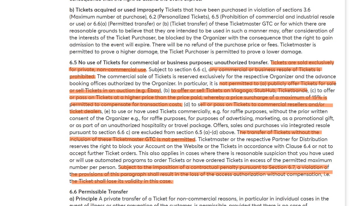 RunMorgans's tweet photo. @cypherluscious @yunology101 Could you help me with my crusade against scalpers by spreading the word? Sect. 6.5 of TM's General Terms and Conditions (Germany) prohibits the commercial resale of tickets via Ebay, StubHub, etc. 

Such tickets can be voided (more tickets for ARMY). https://t.co/x9a8T0xQTT