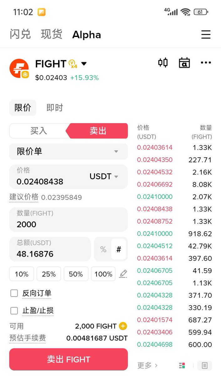 币安Alpha空投（1/25） 1、挂零，等突袭大概率是挂零，明天也没有是否能安排几个预告FIGHT还没卖坐了一轮过山车2、币安钱包购买股票代币≥50U  可以获得5积分，2月3日结束