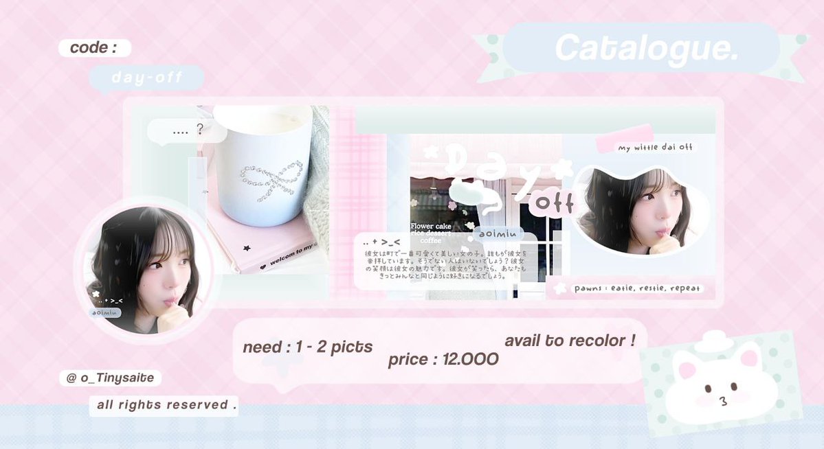 o_Tinysaite's tweet image. mind to repost ? thank u ♡

haLo ? aku mau OPTIP untuk 4 katalog dibawah dgn harga special serba 8,OOO &amp;gt;_&amp;lt; selengkapnya  boleh scroll tweet ini, met jajank lov :3

#zonauang