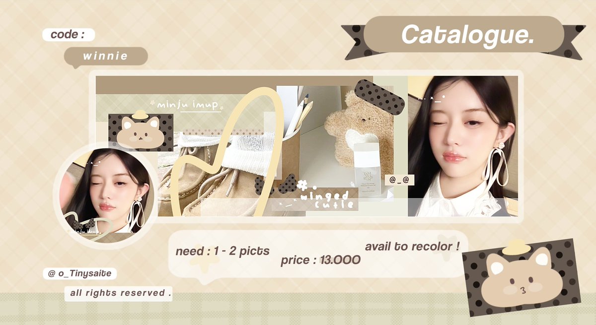 mind to repost ? thank u ♡

haLo ? aku mau OPTIP untuk 4 katalog dibawah dgn harga special serba 8,OOO >_< selengkapnya  boleh scroll tweet ini, met jajank lov :3

#zonauang