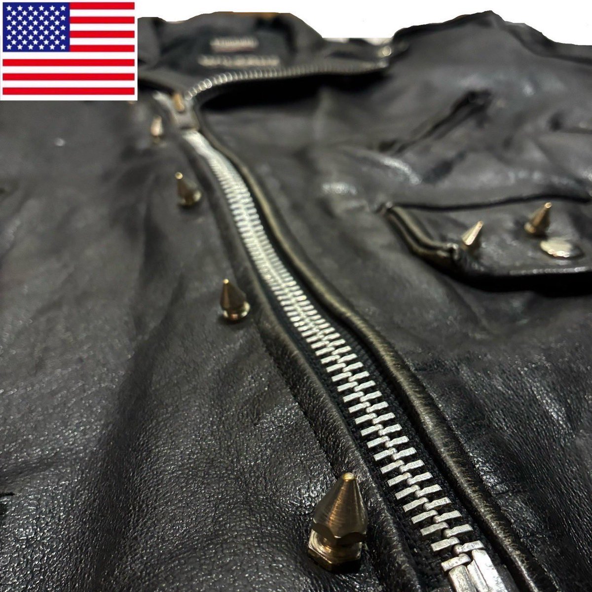 通販可能 ≪WILSONS≫ 1980's〜 ロンドン鋲やピラミッドがセンス良く