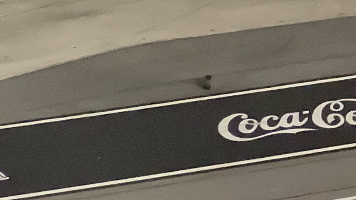 riptide_23's tweet photo. @NotFifthGear Loose tire landed on the coke logo in T1 runoff https://t.co/L1W9zyfmp5