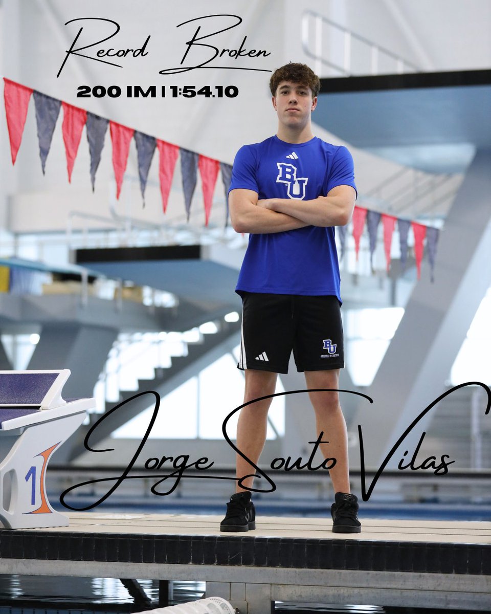 BUPilots's tweet photo. Congratulations to Freshman Jorge Souto Vilas for breaking the Bethel University record for the Men's 200 IM on Saturday! ๐
#swimforhim #PraiseTheLordJesusChrist #naiaswim #RecordBreaking https://t.co/mUJYTszPgR