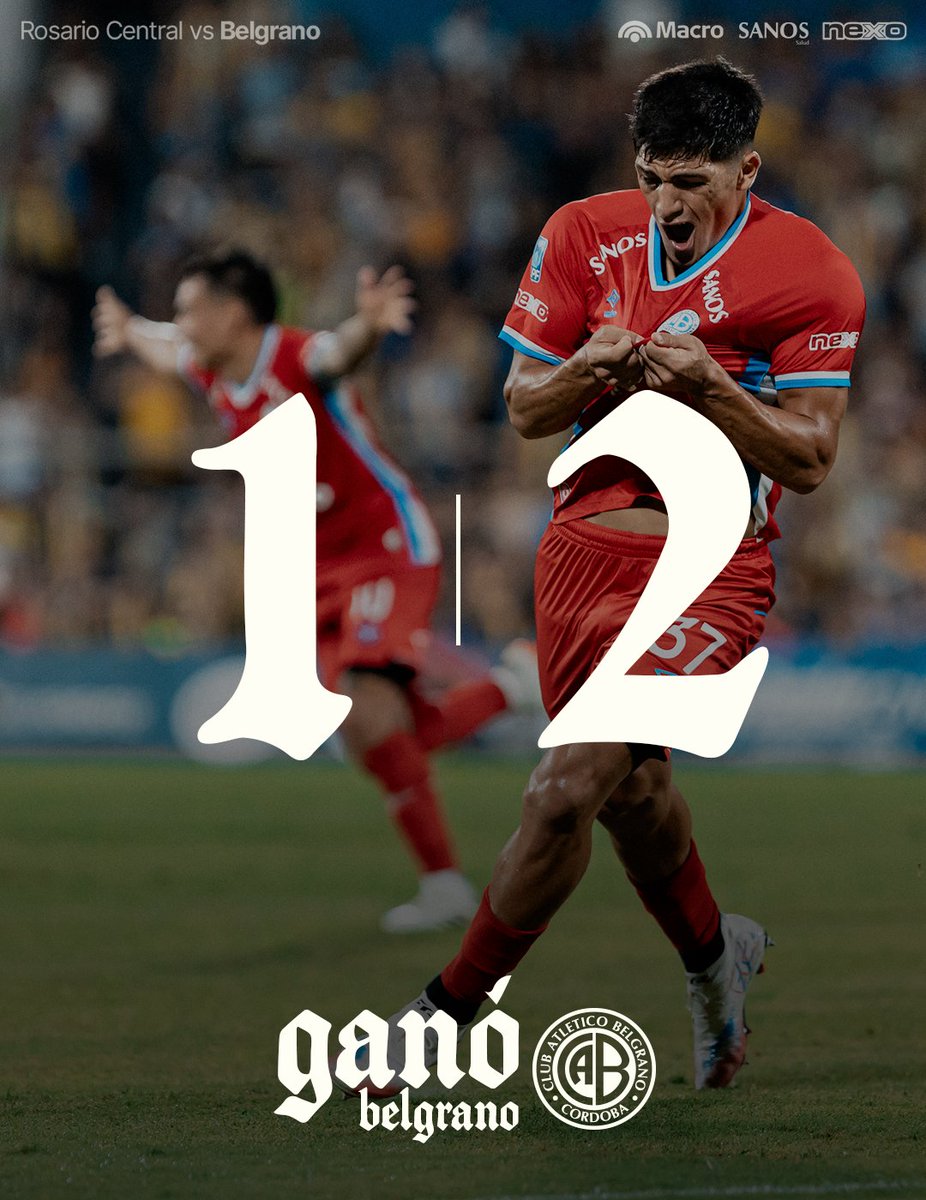 ¡GANÓ BELGRANOOOOO! ☠️⚽

Con goles de Ramiro #Hernandes y Lautaro #Gutiérrez, #Belgrano ganó en el Gigante de Arroyito y se vuelve a Córdoba con los 3 puntos de la fecha 1.

#VamosBelgrano 🏴‍☠️