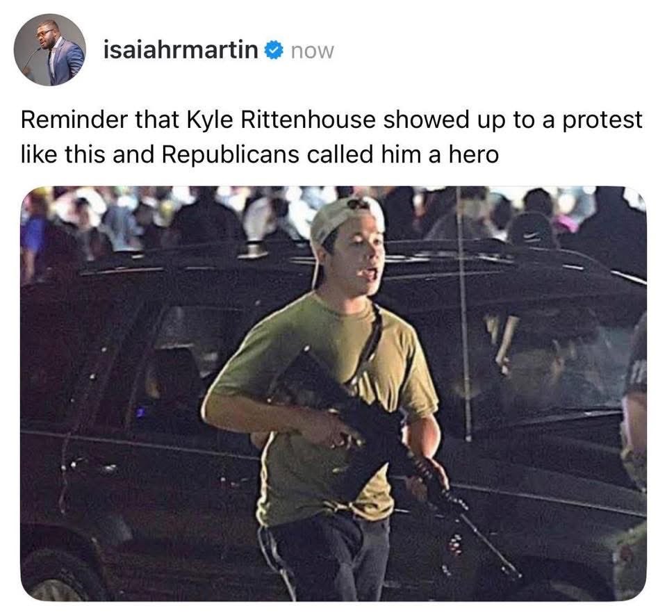 DanLichtenstein's tweet image. The Venn diagram for people saying that Pretti shouldn’t have brought a gun to that type of situation, and the people calling this guy a patriot hero, is a perfect circle.