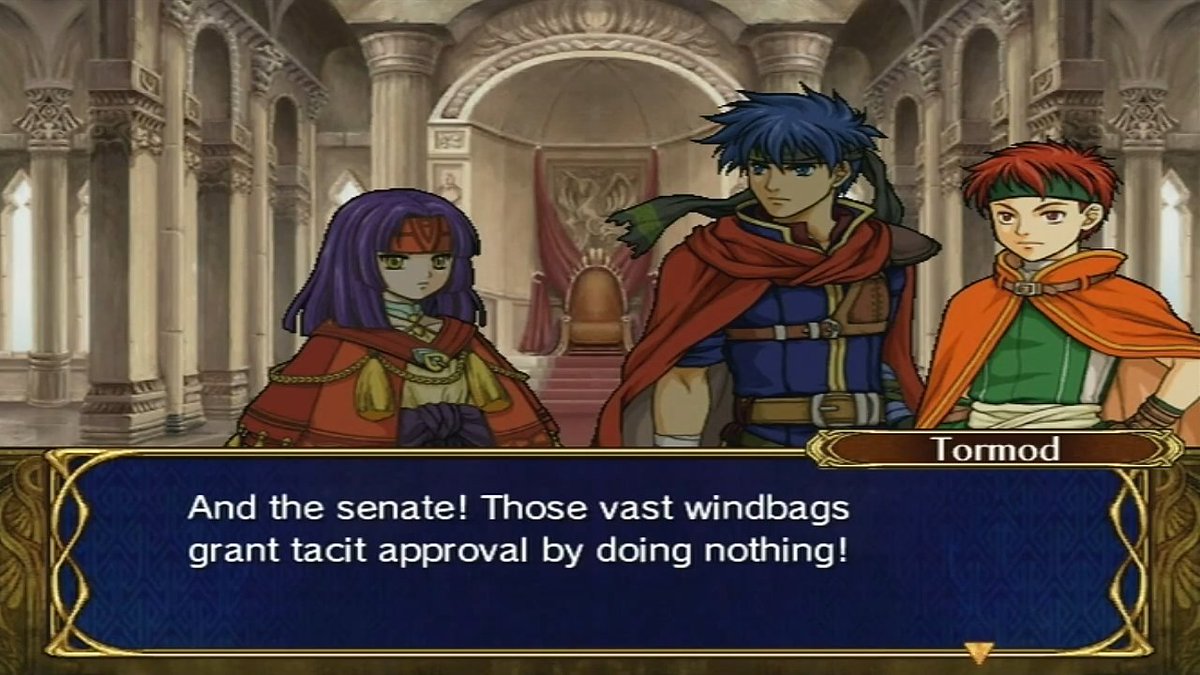 Ludwig strongly recommends playing Fire Emblem: Path of Radiance. Great game with great and relevant social commentary.