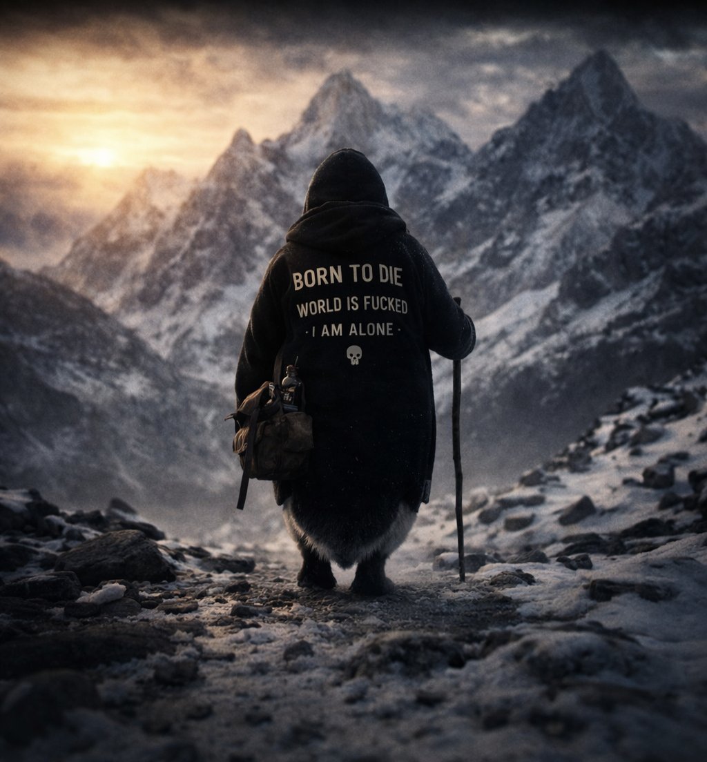 CryptoDevaETH's tweet image. The Nihilist Penguin didn’t chase the crowd
Didn’t wait for meaning
Just walked toward the mountains anyway.