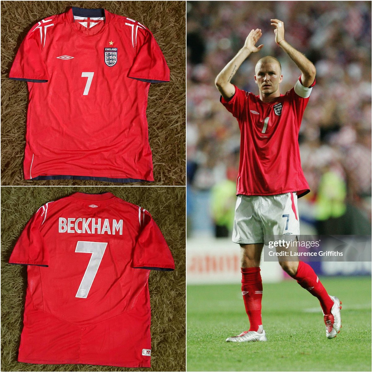 2004-06 England Away Shirt
#7 BECKHAM 
Size L (71x54)
NNS remake
Exc
650k

#jersey4sale