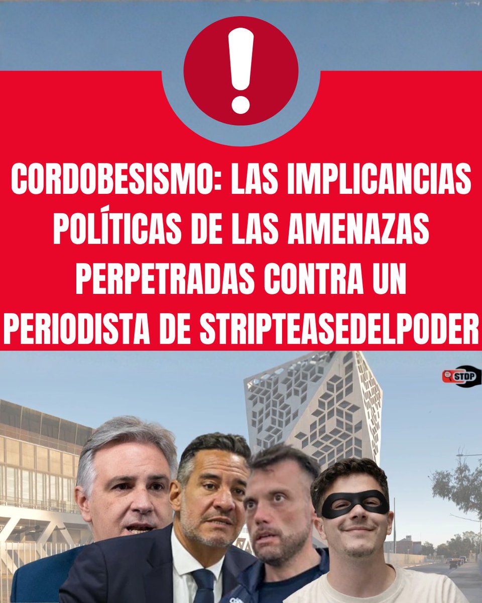 Strip_DelPoder's tweet image. ⚠️🏛️⚖️ CORDOBESISMO: LAS IMPLICANCIAS POLÍTICAS DE LAS AMENAZAS PERPETRADAS CONTRA UN PERIODISTA DE STRIPTEASEDELPODER ⚖️🏛️⚠️

🕵️‍♂️🚫 La investigación periodística sobre irregularidades en el Ente de Control y Fiscalización de Córdoba desencadenó graves amenazas contra el…