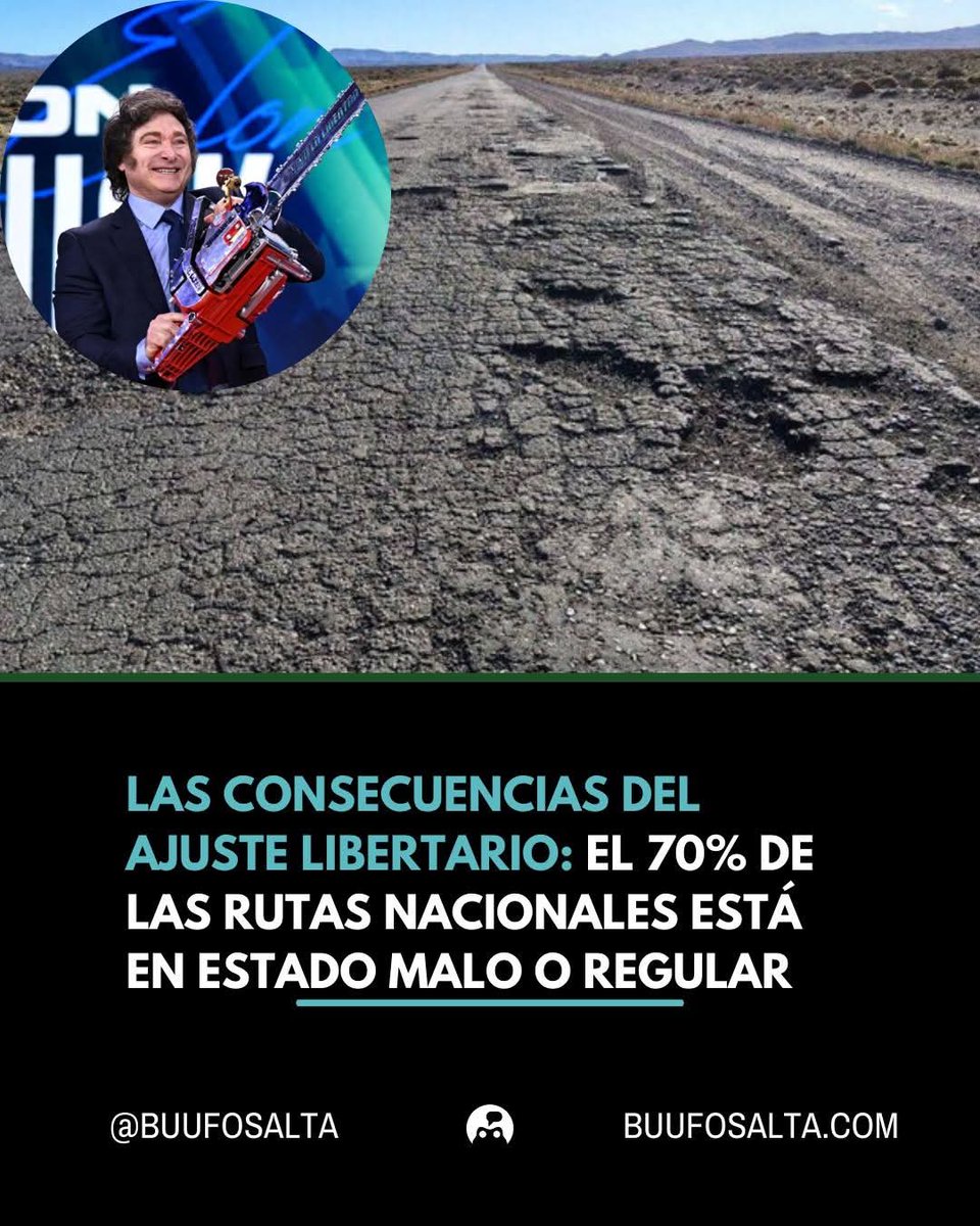 El abandono del Estado Nacional a la red vial del país afecta la seguridad de la ciudadanía y perjudica la logística de la producción.
La Federación del Personal de Vialidad Nacional advirtió que, x la falta de mantenimiento, las víctimas fatales  aumentaron un 14% en un año.