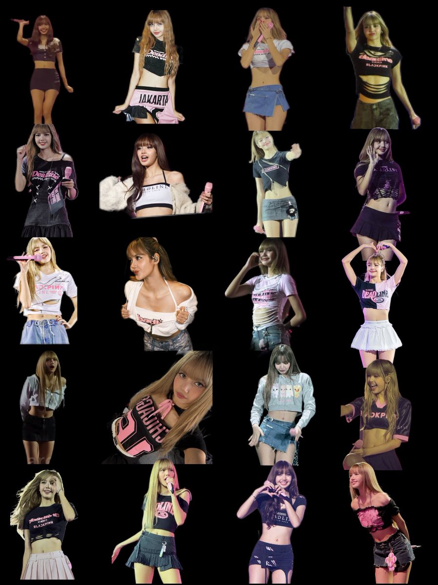 idatelalisa's tweet photo. really impressive how lisa and her team turned the boringest tour merch into these creative encore fits my fashion icon will never be boring 🙏🏼 https://t.co/aBnrERJwU0