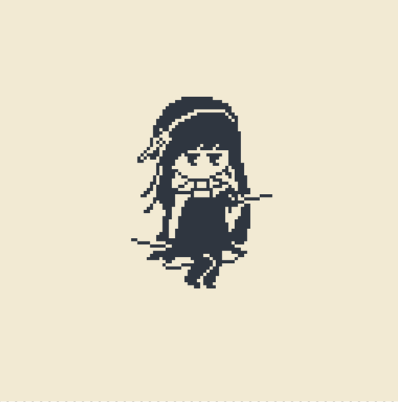 RisRice000's tweet photo. ドット絵練習[DOT-3]
少ない色で表現する練習
今回はヨルさんを書いてみました（脳筋なところが大好き）
少ない色だとやはり表現しきるのが難しいですね
何を伝えたいのか、このキャラの特徴は何かを意識しながら書かないといけないなと「学」
#ドット絵 https://t.co/6OVrPwK8C0