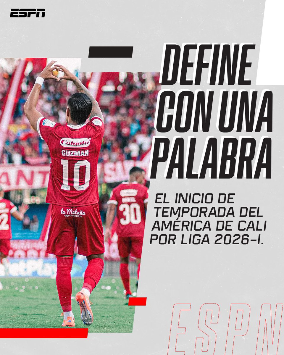 ESPNColombia's tweet image. 🔥🔴 América de Cali arrancó con todo

📊⚽ Los Escarlatas tienen puntaje perfecto luego de la segunda jornada tras vencer a Boyacá Chicó en Tunja por 1-0 y gracias a un gol de Palacios.

¿Qué opinas de este inicio de temporada del equipo americano? 🤔