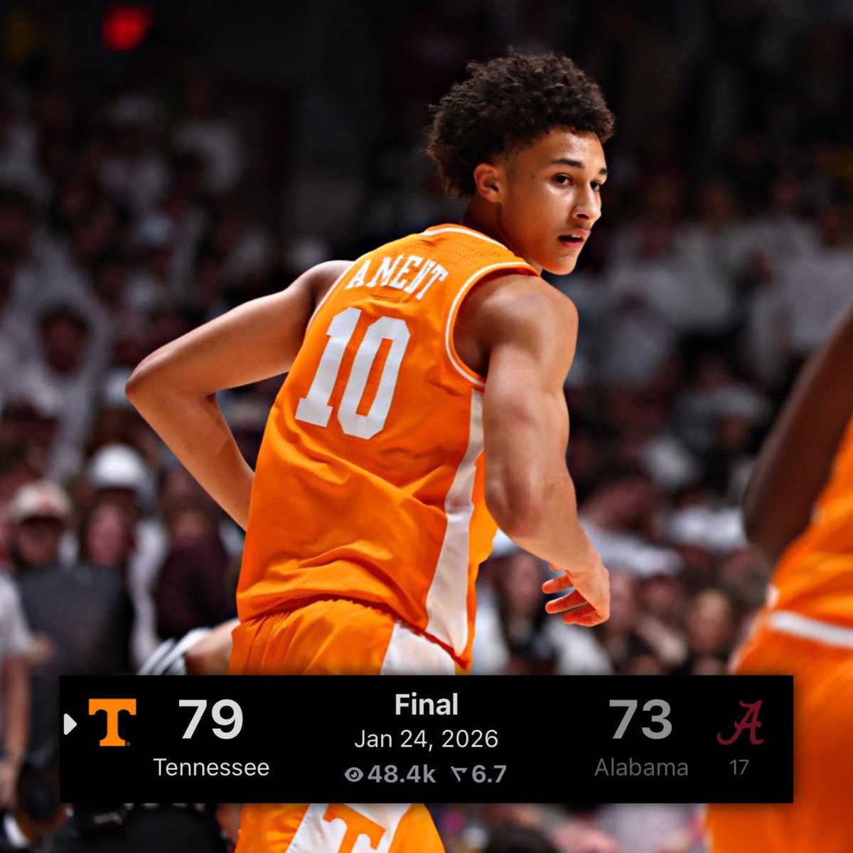 Rockytop's tweet image. TENNESSEE BEATS ALABAMA AND AN NBA PLAYER‼️