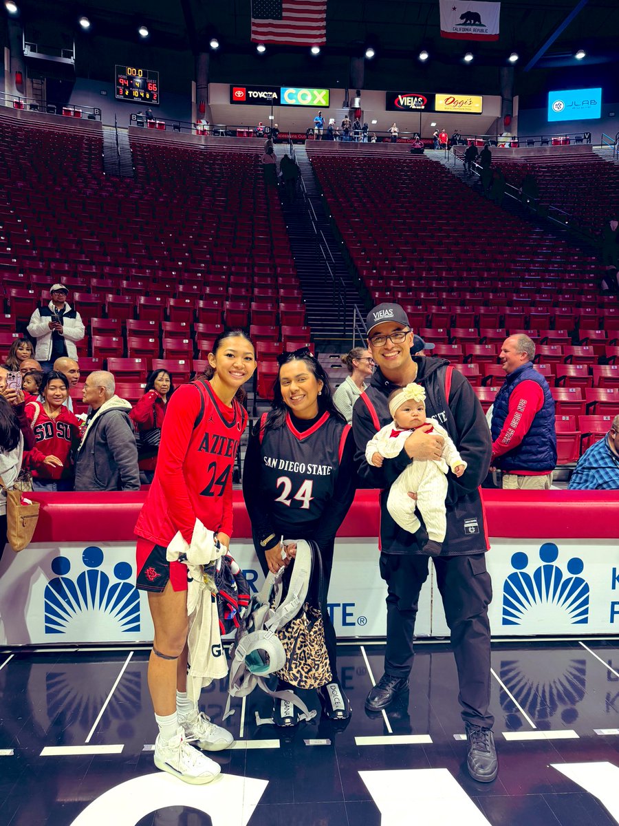 jesusj93's tweet photo. Aztecs win! Court-side magic with Naomi Panganiban, high five &amp; a pic! Signed our #24 thank you! 🙏🏼 @na0mipanganiban GoAztecs! 🏀🏹 https://t.co/DJ6DOjcFjs