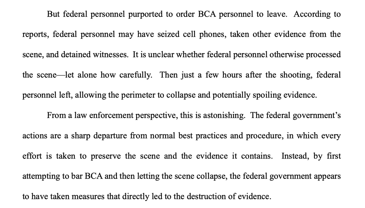 JUST IN: In a new lawsuit, Minnesota officials say DHS mishandled evidence from today's crime scene and made "astonishing" law enforcement decisions. courtlistener.com/docket/7218588…