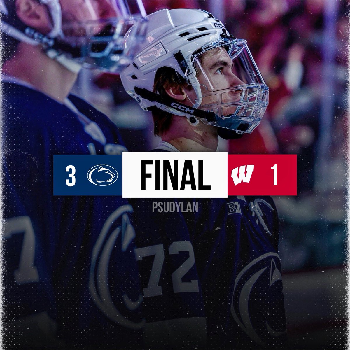 #8 Penn State tops #5 Wisconsin 3-1 to complete the road series sweep! Reidler &amp; Fleming have both been brick walls as of late. 🦁

(📸: @PennStateMHky) #WeAre