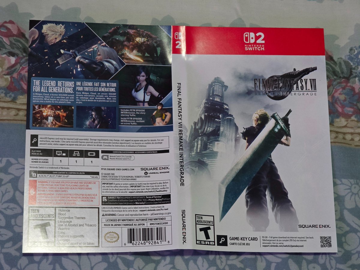 Conseguido....

¡Le he fallado al formato físico TOT!

#FinalFantasyVIIRemake 
#NintendoSwitch2 
<a href="/NintendoLatam/">Nintendo Latinoamérica</a> 
<a href="/nintendo/">任天堂株式会社</a>