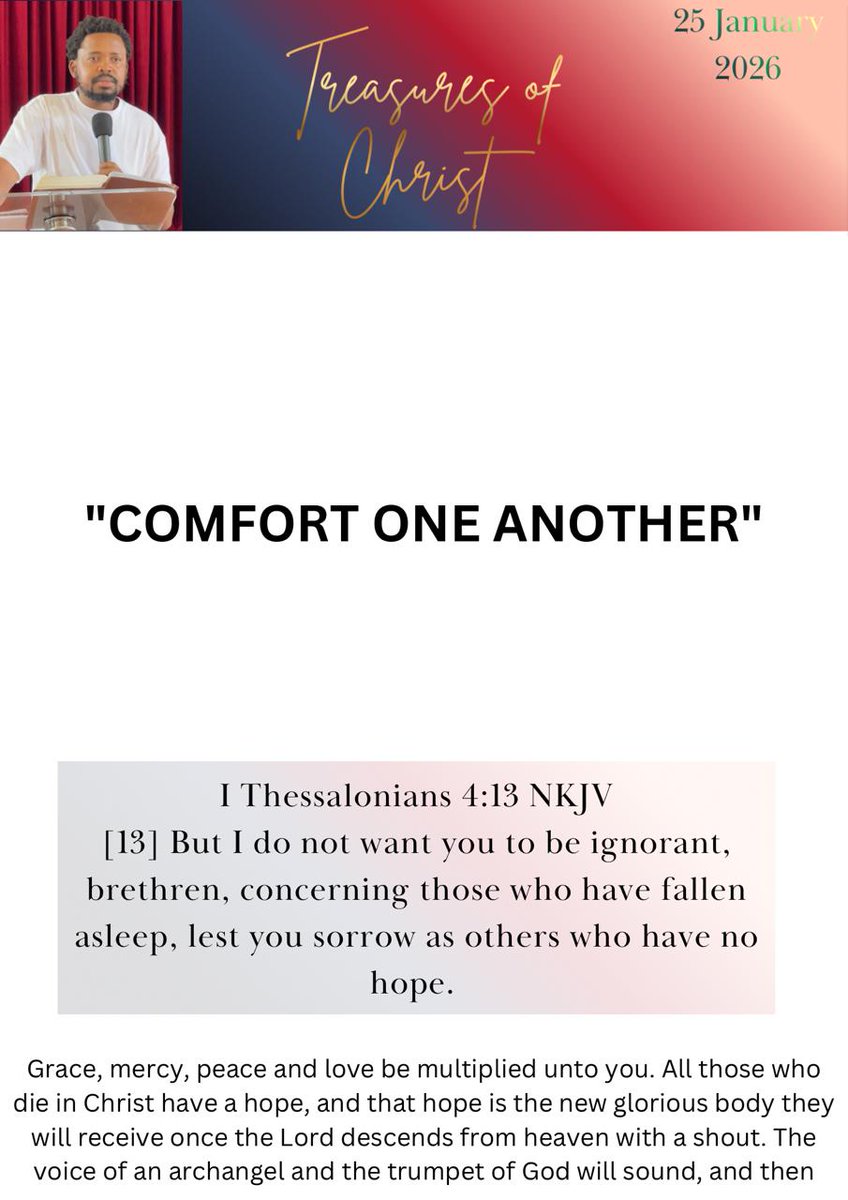 houseofgracent's tweet photo. Grace, mercy, peace and love be  multiplied unto you.🙏🏽😇

Please receive today’s Treasures of Christ Daily Devotional "COMFORT ONE ANOTHER" https://t.co/7AmLzsjmfV
