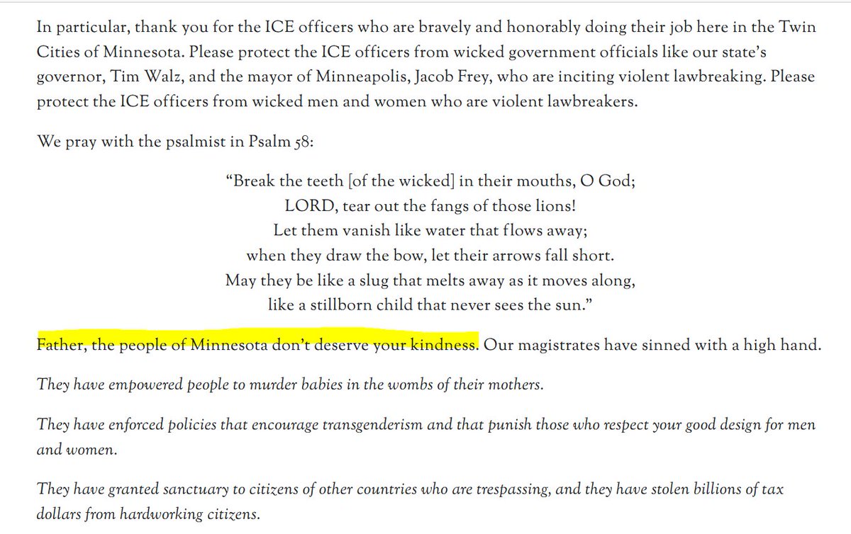 JosiahHawthorne's tweet image. Reminder: *THIS* is what the Christian Nationalists have been praying over Minnesota.

This was by Andy Naselli, pastor of a church in Stillwater, teacher at John Piper's seminary.

(Honestly, what I've seen of Alex Pretti acted and sounded more like Jesus than... this nonsense.)