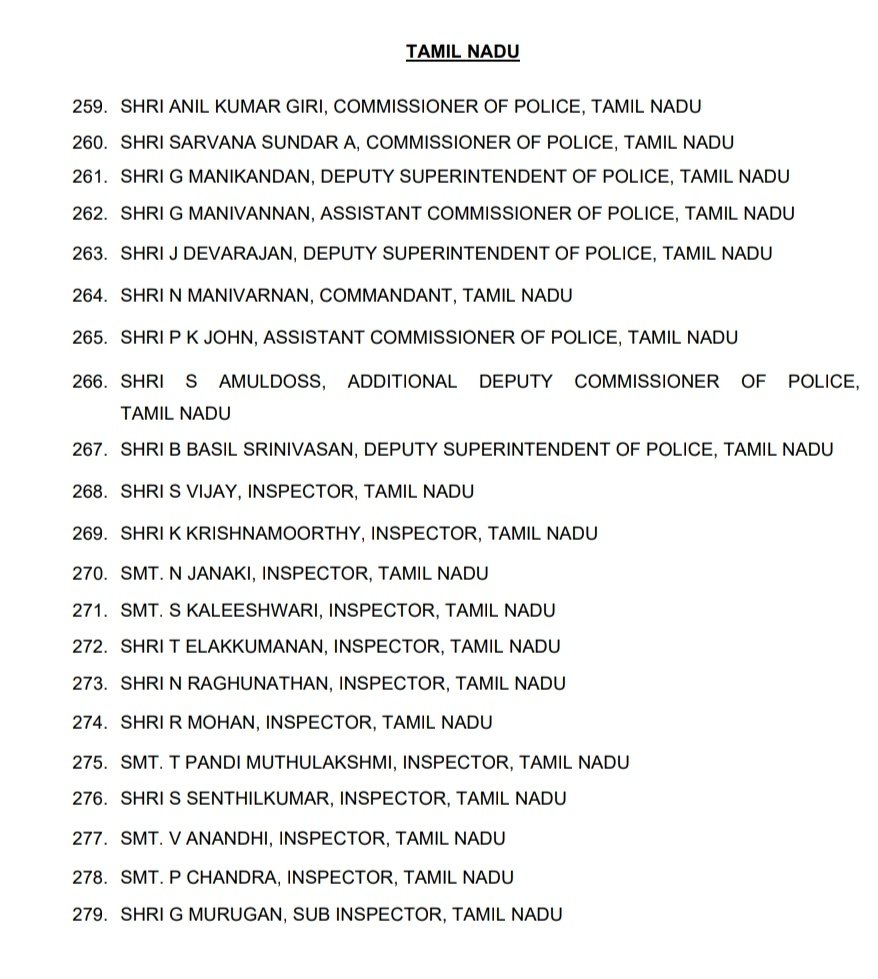 தமிழக காவல்துறை - விருது அறிவிப்பு!

2026, குடியரசு தினத்தை முன்னிட்டு சிறப்பாக செயல்பட்டு காவல்துறை பிரிவில் "தகைசால் பணிக்கான விருது" தமிழக காவல்துறை ( <a href="/tnpoliceoffl/">Tamil Nadu Police</a> ) சேர்ந்த 21 பேருக்கு அறிவிக்கப்பட்டுள்ளது. 

Full List👇