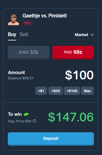 me_cool_off's tweet photo. Justin Gaethje vs. Paddy Pimblett
The legendary fight is about to start any minute!
Hope Pimblett doesn’t disappoint.
Who are you rooting for?
On Polymarket the odds of a Pimblett win are 67%.
Market: https://t.co/jkx8GfwPQ8
#UFC324 #Gaethje #Pimblett
