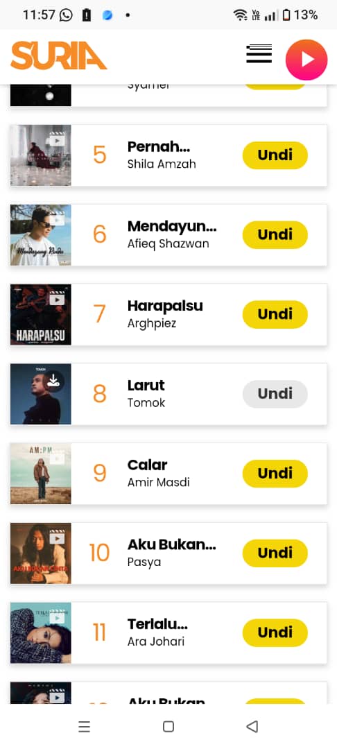 nickynadya87's tweet photo. CARTA SURIA TOP 40. Both done apps &amp; website. HOT JL masih locked. 🤧
#Larut #Tomok #AkuBukanUstazah2 #tomokianz https://t.co/bbKPyMuizB