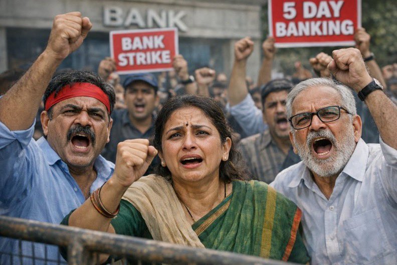 If you think we’ll stop over ignored demands-you’re wrong! 🚫
1-day strike after 3-day holiday is just a warning…
We’re unstoppable for 5-Day Banking! 👊

 #27thJanuary 

<a href="/FinMinIndia/">Ministry of Finance</a> <a href="/DFS_India/">DFS</a> <a href="/ChiefIba/">IBA_Chief_Executive</a> <a href="/nilesh_pawar15/">Nilesh Pawar</a> <a href="/GaletinageshG/">g Nageswar</a>  <a href="/aiboc_in/">All India Bank Officers' Confederation (AIBOC)</a> <a href="/fboioa_india/">Federation of Bank of India Officers' Associations</a> <a href="/AbhishekBOIOA/">Abhishek Kumar Srivastava</a>