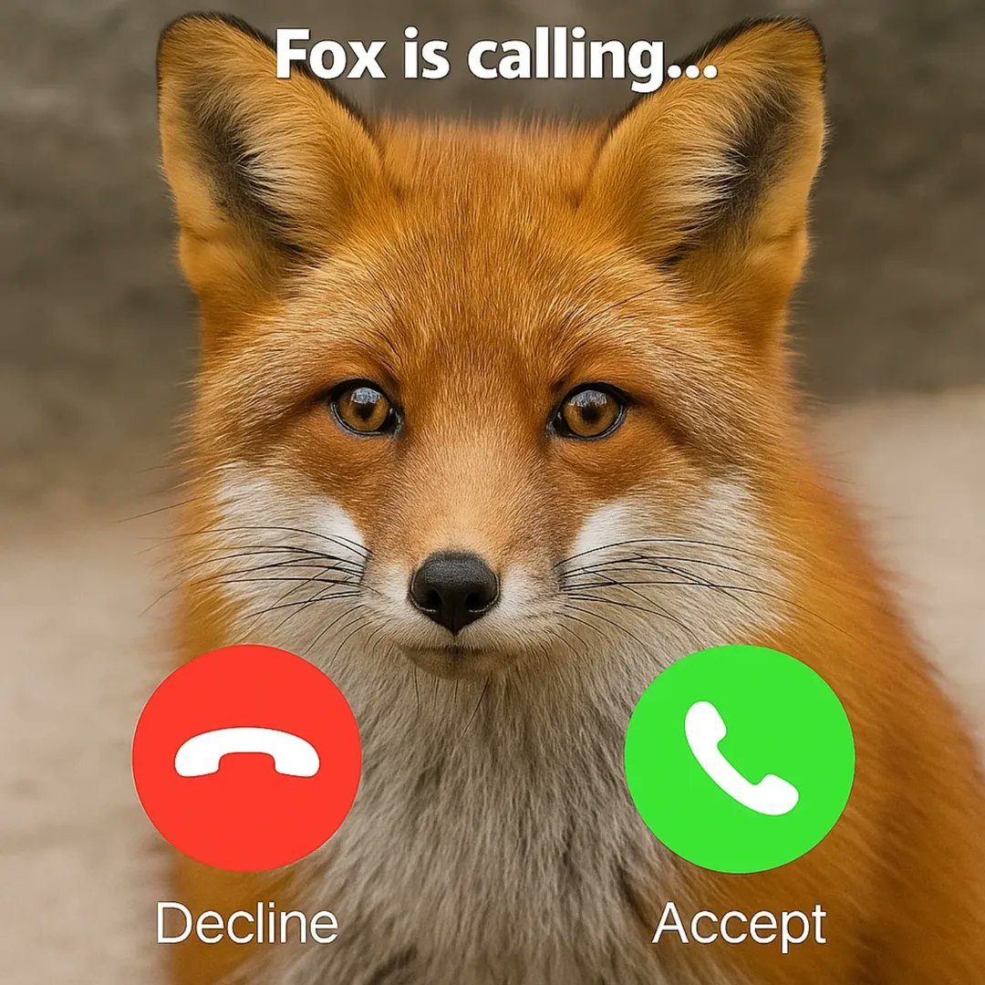 F0xXWild's tweet image. Fox is calling 🤙🏽🦊♥️