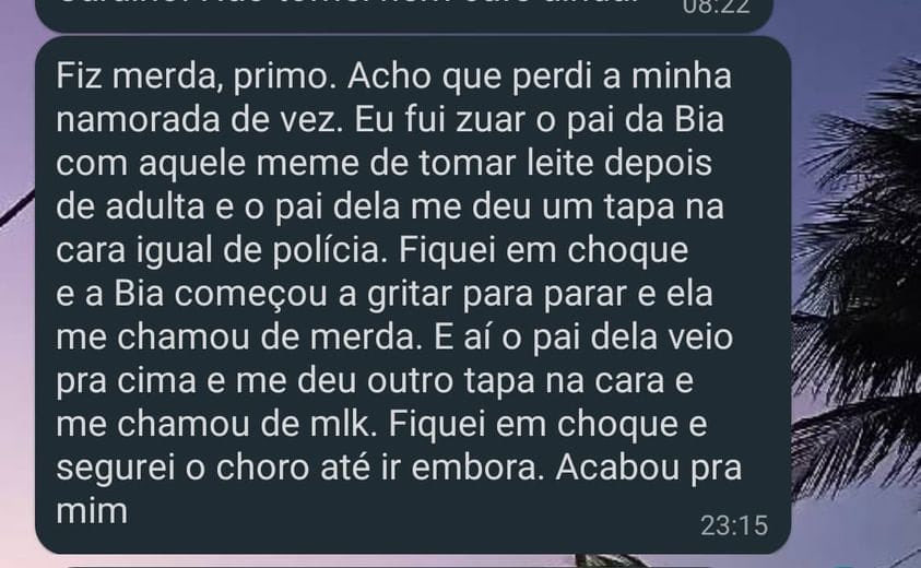 Esse print até hoje me traumatiza