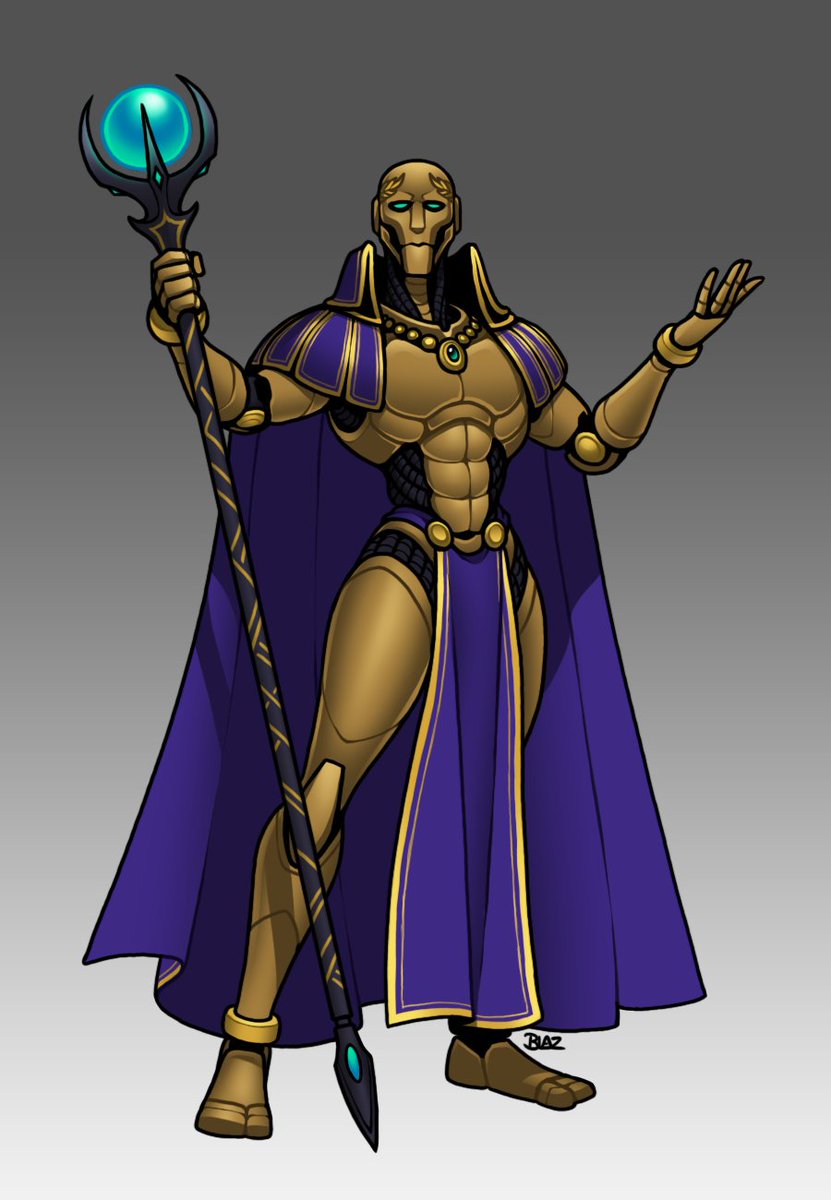 Blazbaros's tweet image. Commission - "Cantor, Warforged Wizard" #dungeonsanddragons #warforged #wizard