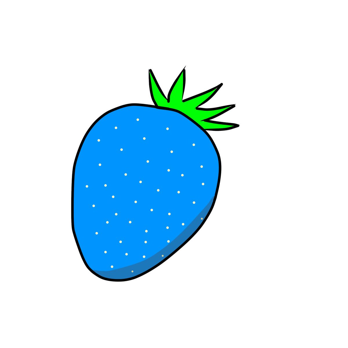 青いいちご #いちご #青 #イラスト