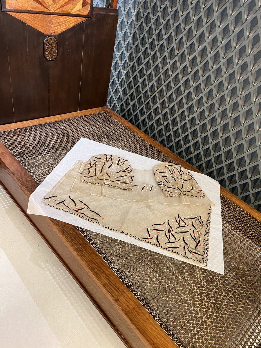 Filipiniana terno from the 1920s to 1930s on display in the Art Deco exhibit at the National Museum of Fine Arts, Manila