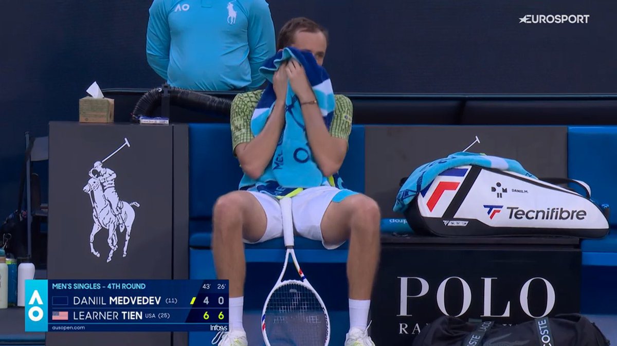 ❌ لأول مرة في الجراند سلام يخسر دانيل ميدفيديف بمجموعة باجل 0-6 😱